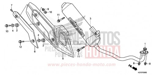 SILENCIEUX D'ECHAPPEMENT SH125D de 2013
